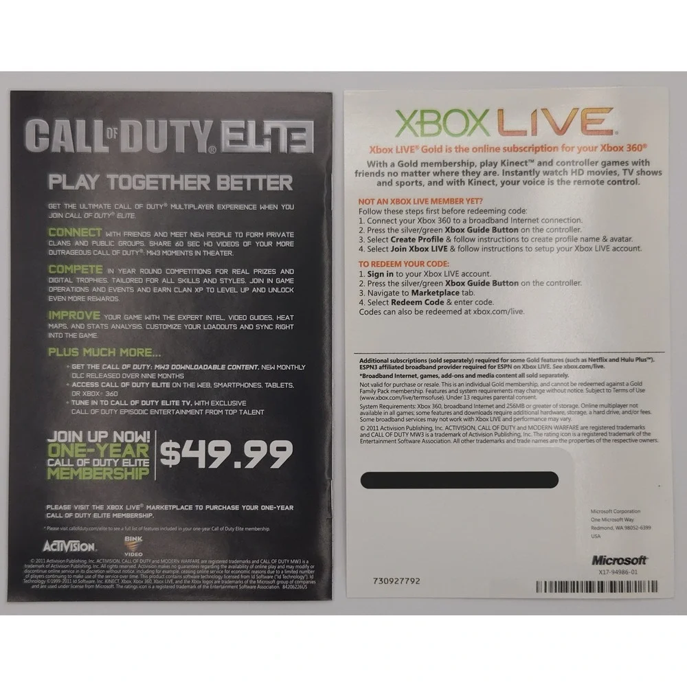 Call of Duty Modern Warfare 3 - Xbox 360 - Authentic - CIB w/ Insert - Tested